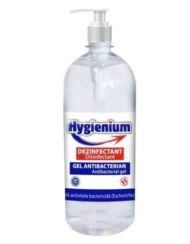 Gel dezinfectant pentru maini, Hygienium, 70% alcool, antibacterian, 1 Litru