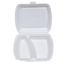 Caserole polistiren 2 compartimente, set 100 caserole, 24 x 21 x 7 cm OEM - produs de calitate si ieftin