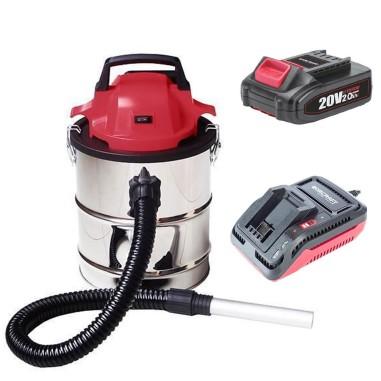 Aspirator cenusa,�20V Li-ion, cu acumulator 2 Ah, incarcator,�18 L, filtru Hepa, Worcraft