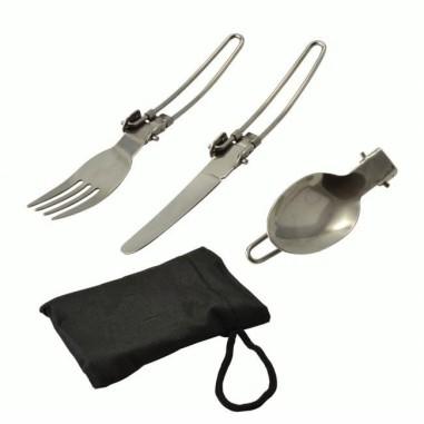 Tacamuri camping, inox, pliabile, set 3 buc, 15.5 cm, Perfect Home�