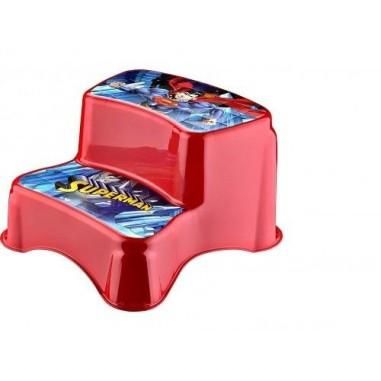 Scaunel inaltator WC cu doua trepte pentru copii, Superman TP 506-51, TUFFEX , 32x33x23.5 cm, rosu - TUFFEX produs de vanzare-po