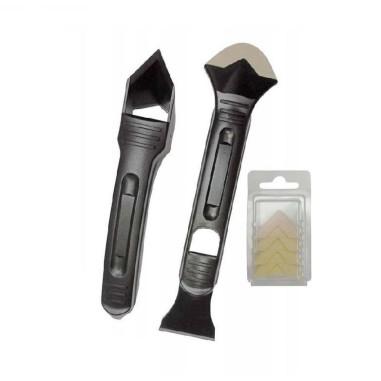 Set razuitor si�spatula intins, pentru silicon, 2 buc, 5 varfuri,�Dedra