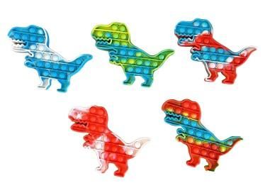 Jucarie senzoriala antistres pentru copii, Pop It Now, Dinozaur Multicolor - GimiHome produs de vanzare-poza- 1