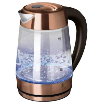 cu apa Fierbator electric, 1.7 Litri, Rose Gold Metallic Line, Berlinger Haus, BH 9129