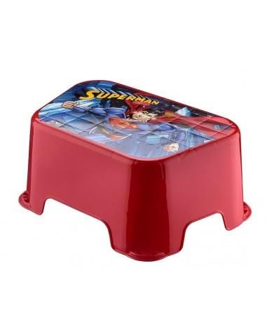 Scaun inaltator pentru copii, tip taburet din plastic, Superman TP 548-51, TUFFEX, Dimensiuni 21x32x15 cm, rosu - TUFFEX produs 