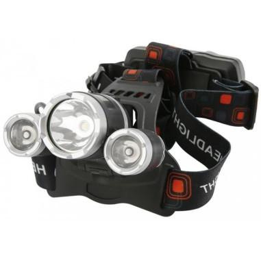 Lanterna de cap, impermeabila, T6+2XPE LED, 9 W, 300 lm, USB