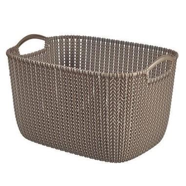 Cos rufe, 2 manere, maro, 19 L, 40x30x23 cm, Curver