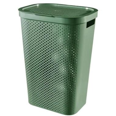 Cos rufe, 2 manere, capac, verde, 60 L, 44x60x35 cm, Curver