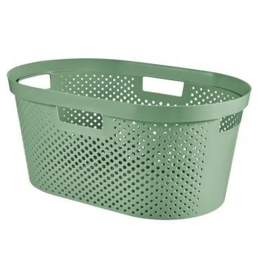 Cos rufe, 4 manere, plastic, verde, 40 L, 59x39x27 cm, Infinity Recycled, Curver