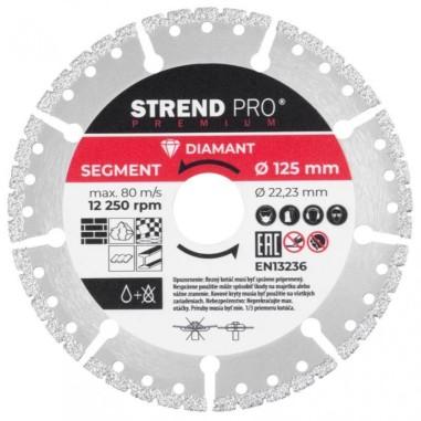 Disc diamantat segmentat, universal,�vacuum brazed, taiere umeda si uscata, 125 mm, Strend Pro Premium�