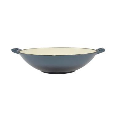 Vas de fonta�tip Wok, emailat, albastru, 35.5x11 cm, Perfect Home�