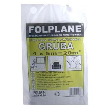 Folie pentru zugravit, LDPE, 4x5 m, 20mp, 20 microni�