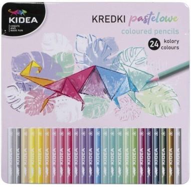 Set 24 creioane frumoase pentru copii, Kidea, multicolore