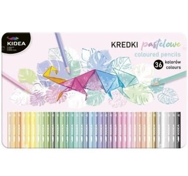 Set 36 creioane frumoase pentru copii, Kidea, multicolore