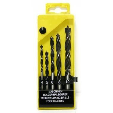 Set 5 burghie pentru lemn, 4-10 mm, Strend Pro