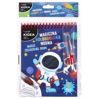 carton Carte de colorat cu apa, reutilizabila, spiralata, astronaut in Cosmos, Kidea