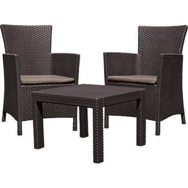 Set mobilier gradina/terasa,�maro, ratan sintetic, 1 masa, 2 fotolii, Rosario