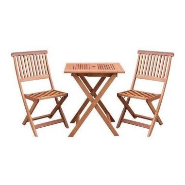 Set mobilier gradina, terasa, balcon,�lemn, 1 masa, 2�scaune, Leq Caracas