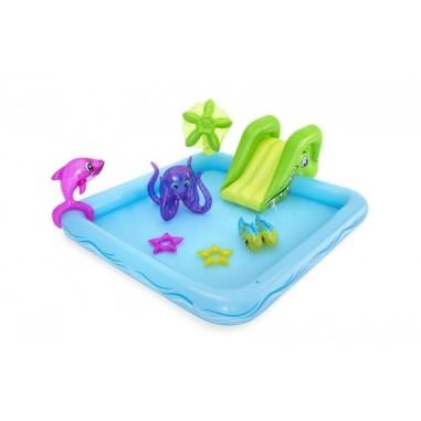 Piscina gonflabila�pentru copii,�de joaca, cu tobogan,�239x206x86 cm, Bestway�Fantastic Aquarium