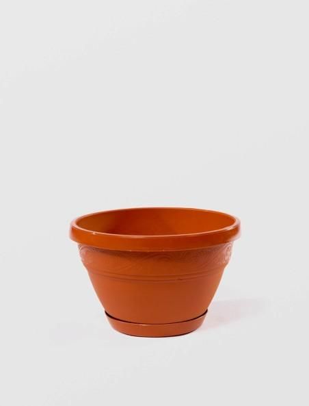 Ghiveci Lalea cu Tava, STERK, 27X19 cm, Plastic Maro - Sterk produs de vanzare-poza- 1