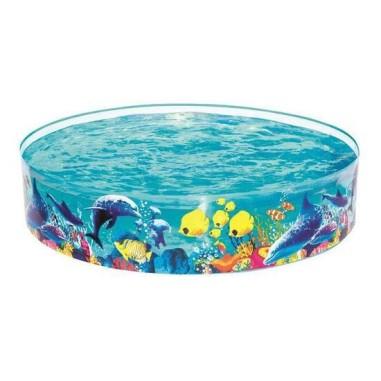 Piscina PVC pentru copii, rotunda, transparenta, 183x38 cm, Bestway Odyssey 