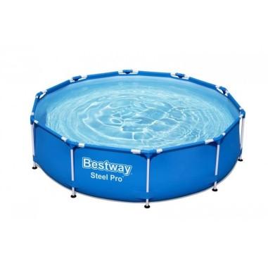 Piscina structura metalica, rotunda, albastru, 305x76 cm, Bestway Steel Pro 