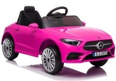 volan Masina electrica pentru copii, Mercedes C Class, CLS 350, 2 motoare, LeanToys, 5178, roz