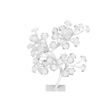 Decoratiune iarna, copac cu frunze, LED, 3xAA, 45 cm