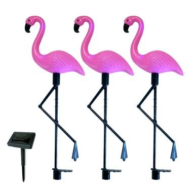 Lampa solara pentru gradina, 3 flamingo, 18x6x52 cm, Strend Pro