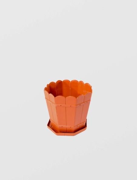 Ghiveci Rustic cu Tava, 8L, STERK, 26X32 cm, Plastic Maro - Sterk produs de vanzare-poza- 1