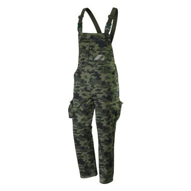 Pantaloni de lucru cu pieptar, salopeta, camuflaj, model Camo, marimea L/52, NEO