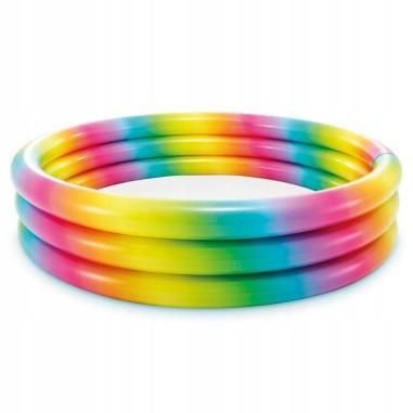 Piscina gonflabila multicolor pentru copii, Intex 58439 Rainbow, 330 Litri, 147 x 33 CM Intex - produs de calitate si ieftin