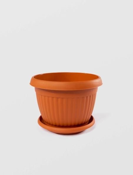 Ghiveci Bella cu Tava, STERK, 18x14 cm, Plastic Maro - Sterk produs de vanzare-poza- 1