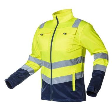 Geaca de lucru slim fit, reflectorizanta, galben, model Visibility, marimea XL/54, NEO