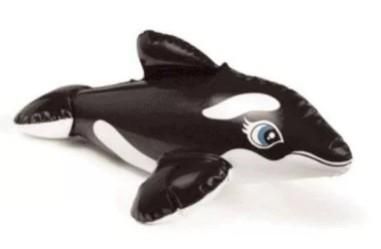 Jucarie gonflabila pentru piscina sau cada, Intex 58590, balena neagra, 30 cm