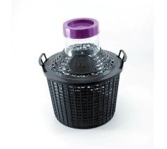 Damigeana sticla 5L, cu gura larga si cos de plastic si capac de protectie GimiHome - produs de calitate si ieftin
