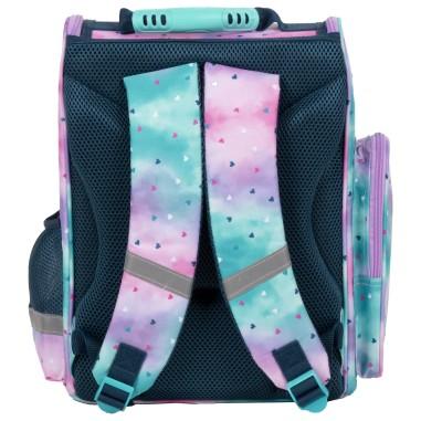 spate Ghiozdan ergonomic de fetite, pentru scoala, Derform, 3 compartimente, model catel Cleo si Frank TEMBCF36