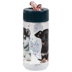 Sticla de apa pentru fete, 330 ML, Kidea catelusi BACF38