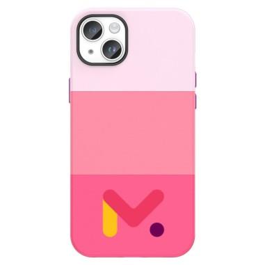 Husa de protectie din piele ecologica rezistenta la socuri pentru Iphone 14, Roz, M Color Series