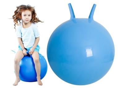 Minge gonflabila Fitness pentru copii Fitball, 65 cm, 90 kg, Albastru