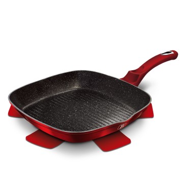 Tigaie grill, 28 cm, Metallic Line Burgundy Edition BH1271N