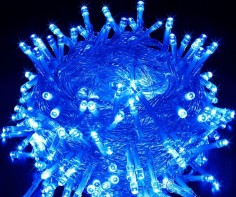 Instalatie de Craciun liniara, albastre, 24 metri, 300 leduri, 5807B