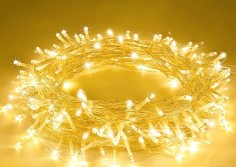 Instalatie de Craciun liniara, alb cald, 10 m, 100 leduri, 6039WW