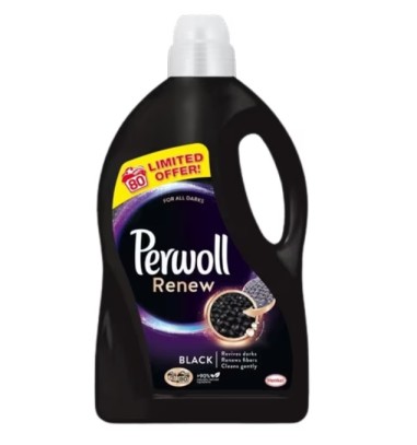 Detergent lichid, Perwoll Renew Black, pentru rufe negre si culori inchise, 4.4 Litri, 80 spalari