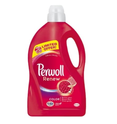 Detergent lichid, Perwoll Renew Color, pentru rufe de diverse culori, 4.4 Litri, 80 spalari