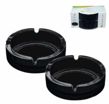 Set scrumiere negre, 2 piese, Bistro, 54036