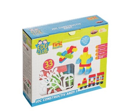 Set constructii 33 piese cuburi ANDY Burak Toys