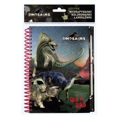 Carte de colorat cu dinozauri, 14 x 20 cm, caiet creativ...