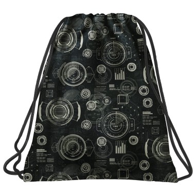 Sac sport pentru pantofi, BackUp, 35x45 cm, Negru, Radar WOB5A39