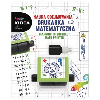 Stampilă imprimantă pentru învățarea matematicii, NODMKA verde, Kidea